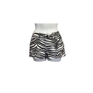 Hybrid & Company Low Rise Black White Zebra Print Cotton Shorts Size 5